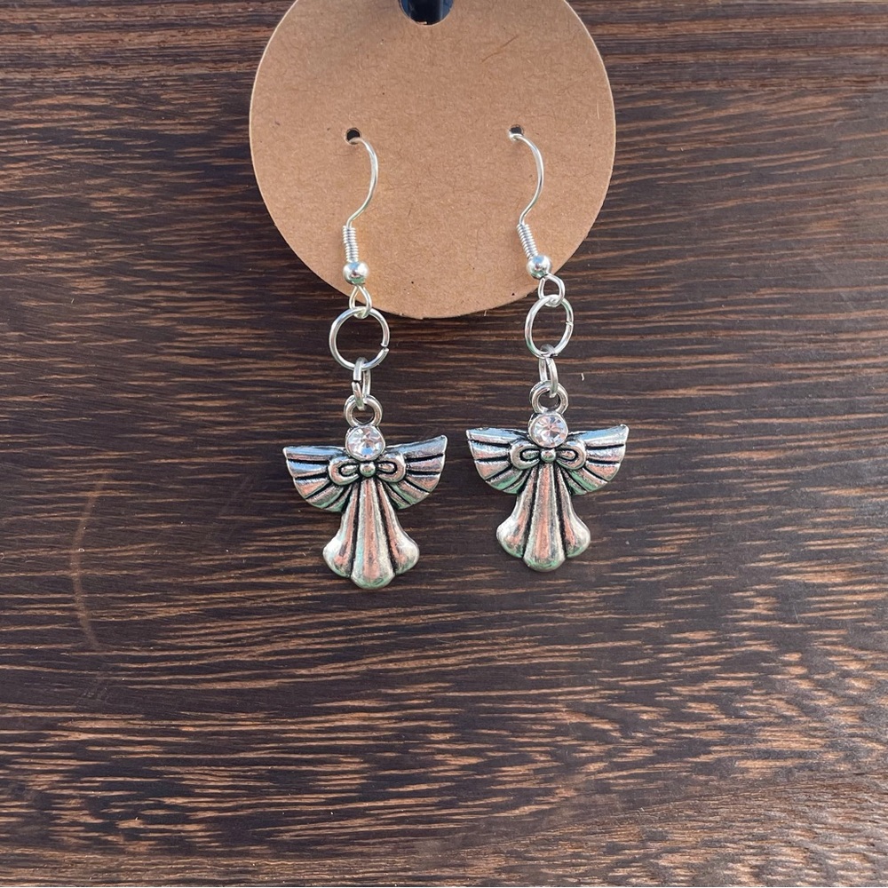 Silver Angel Earrings